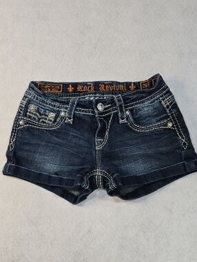 Rock Revival Women's Dark Blue Denim Shorts